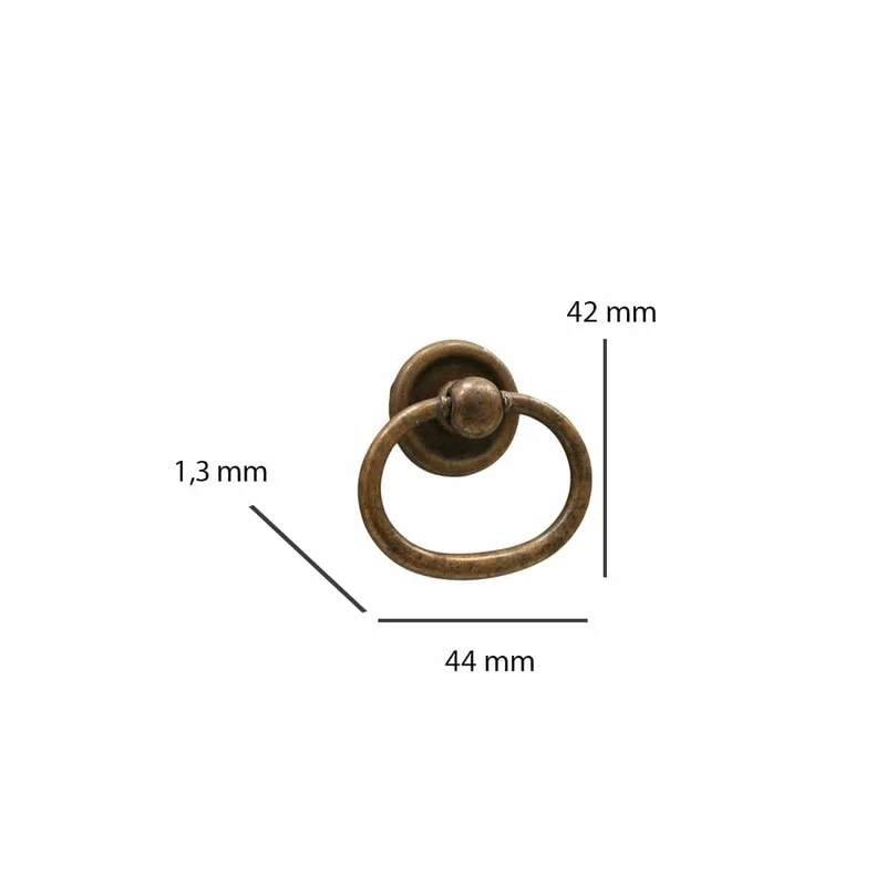 2 KNOBS 44X42MM ZAMAK BRONZE