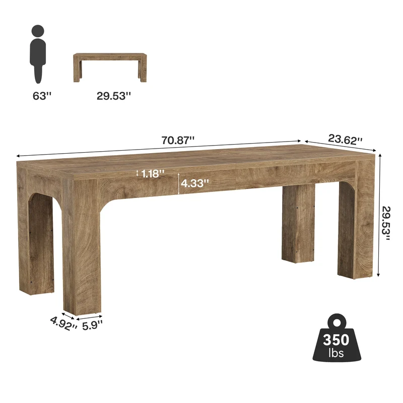Bureau pour 2 personnes 180 cm, Bureau double pour bureau à domicile et bureau