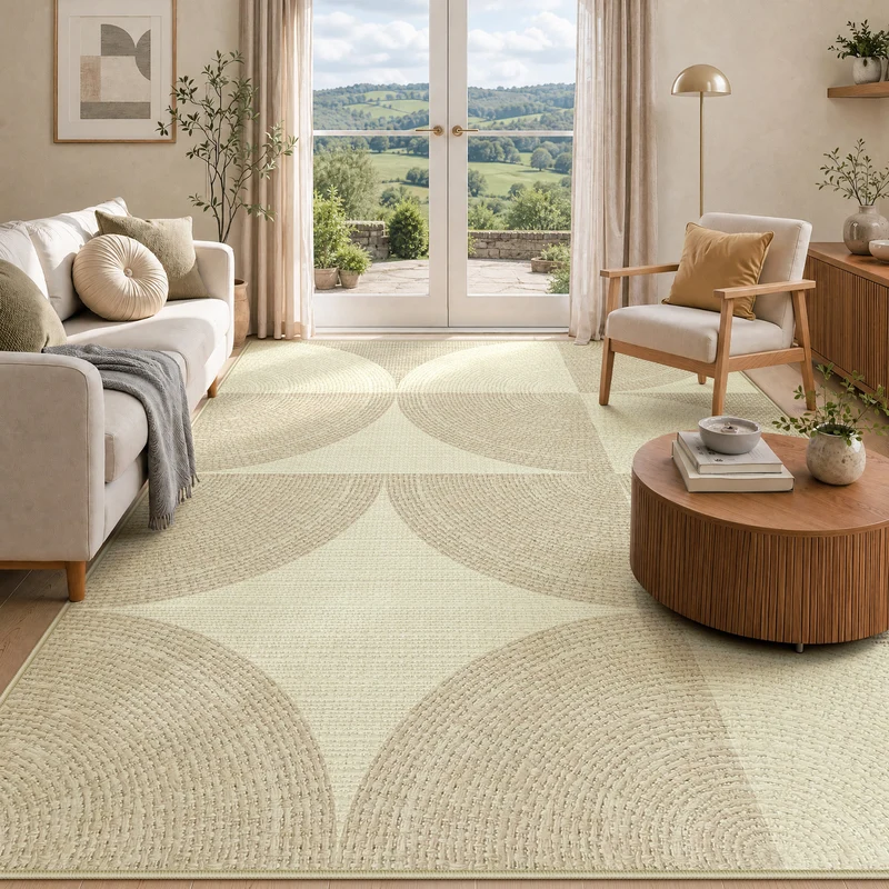 Tribesigns Tapis géométrique 160 x 230cm 200 x 300 cm, Tapis moderne minimaliste à poils courts