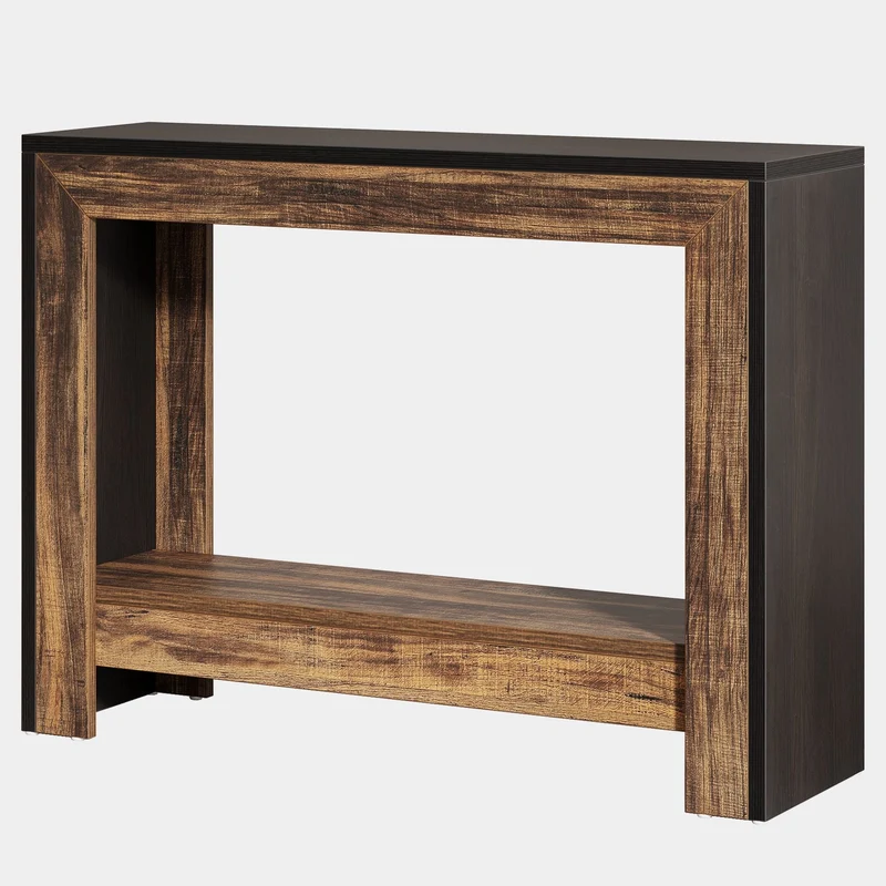 Tribesigns Table console rectangulaire en bois, Table d'entrée géométrique simple pour le couloir