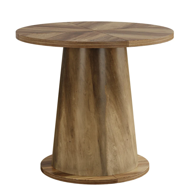 Tribesigns Table de salle à manger ronde pour 2 à 4 personnes, Table de cuisine de 80 cm avec pied stable