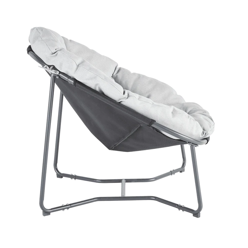 COCOON NATERIAL ANTHRACITE ARMCHAIR 92X95.5X79.5 WITH UPHOLSTERED CUSHION