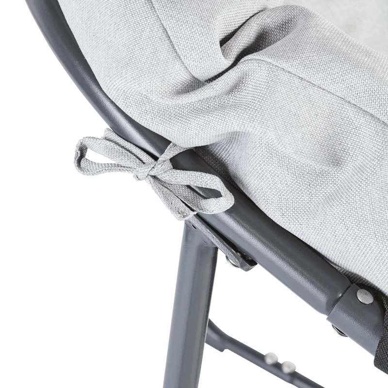 COCOON NATERIAL ANTHRACITE ARMCHAIR 92X95.5X79.5 WITH UPHOLSTERED CUSHION
