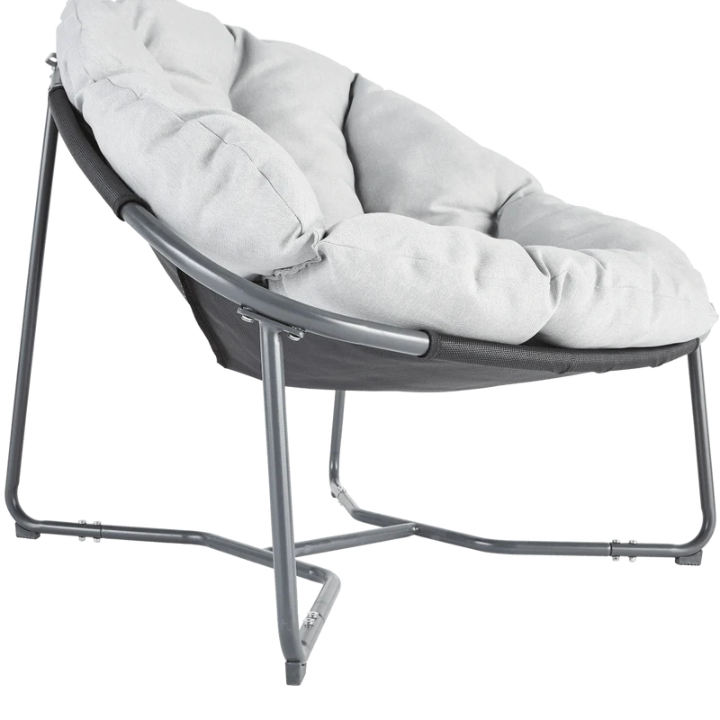 COCOON NATERIAL ANTHRACITE ARMCHAIR 92X95.5X79.5 WITH UPHOLSTERED CUSHION