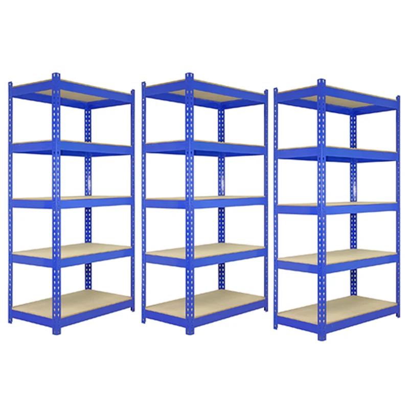 Monster Racking - 3 Rayonnages Q-Rax en Acier Bleu 120cm x 50cm x 180cm