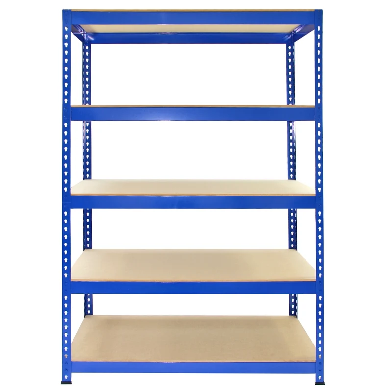Monster Racking - Lot de 3 Rayonnages Q-Rax en Acier Bleu 120cm & 2 Rayonnages Q-Rax 90cm