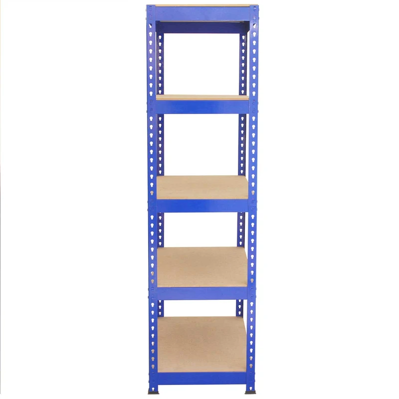 Monster Racking - 5 Rayonnages Q-Rax en Acier Bleu 90 cm x 50 cm x 182,5cm
