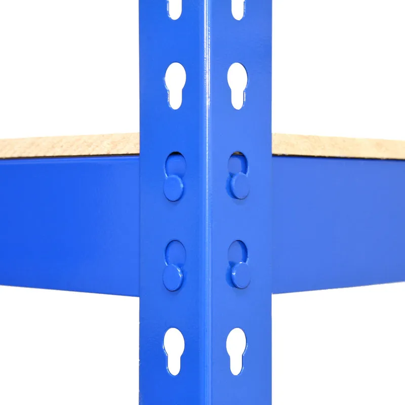 Monster Racking - 5 Rayonnages Q-Rax en Acier Bleu 90 cm x 50 cm x 182,5cm