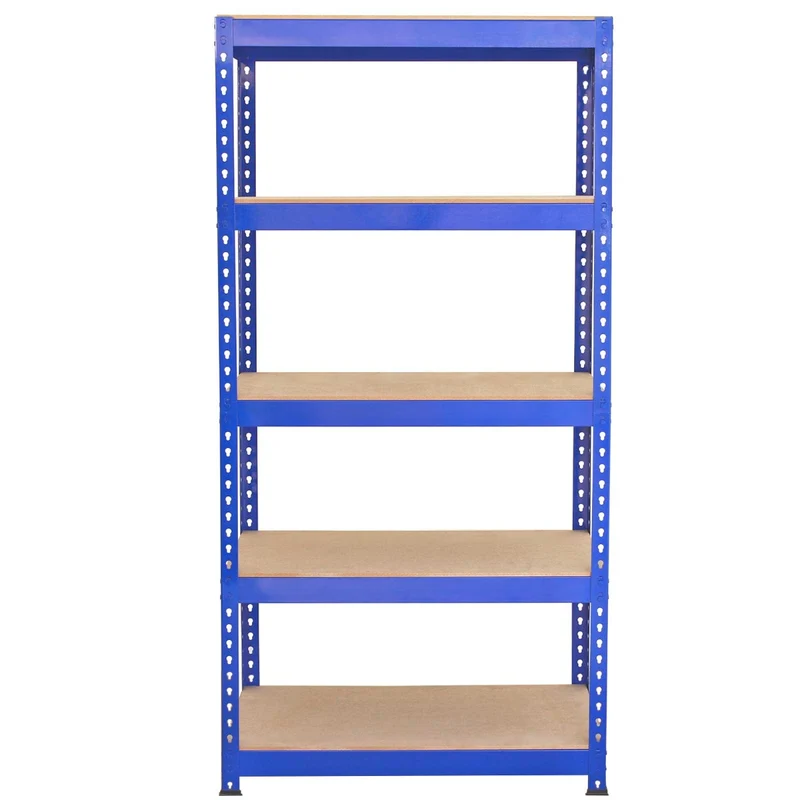 Monster Racking - Lot de 3 Rayonnages Q-Rax en Acier Bleu 90 cm & 1 Établi de Travail Q-Rax