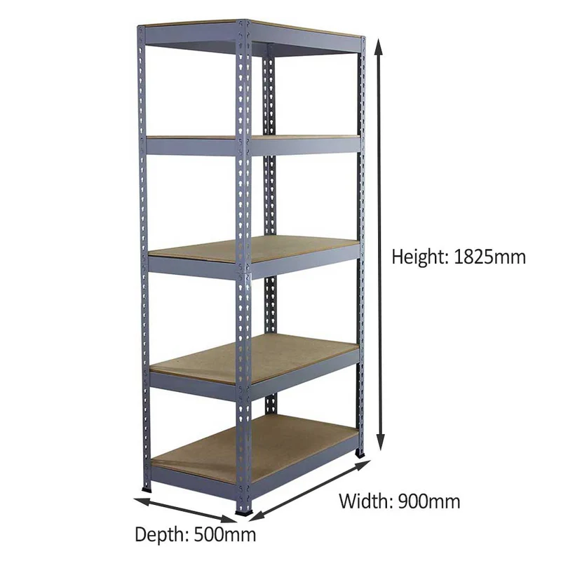 Monster Racking - 1 Rayonnage Q-Raxen Acier Gris 90cm x 50cm x 180cm