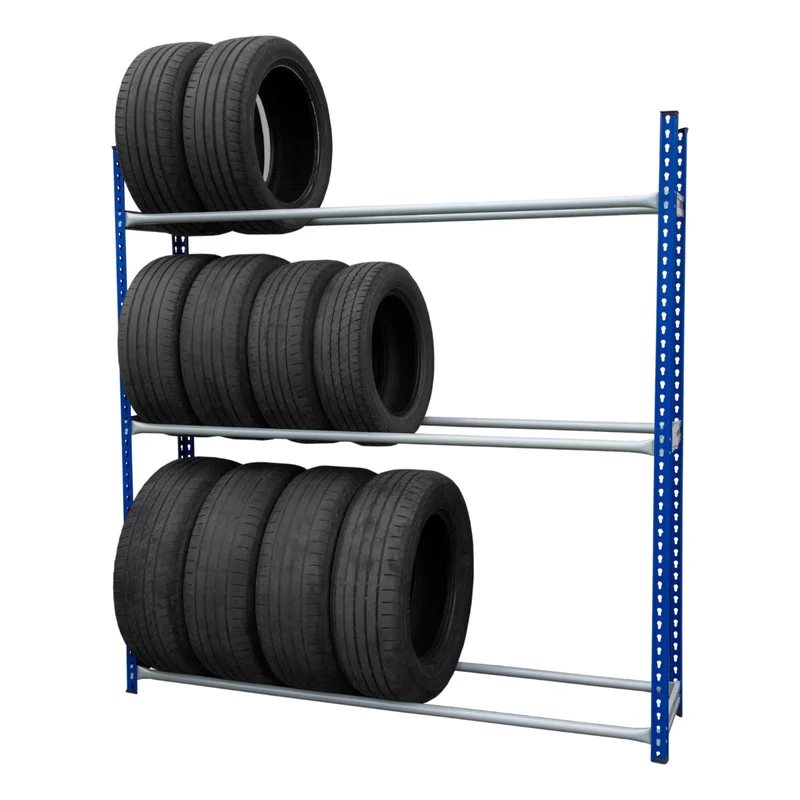 Monster Racking - 1 Rayonnage T-Rax pour Pneus en Acier Bleu 180cm x 40cm x 185cm