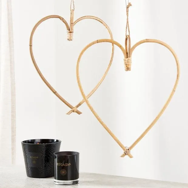 HEART RATTAN HANGING DECO H37