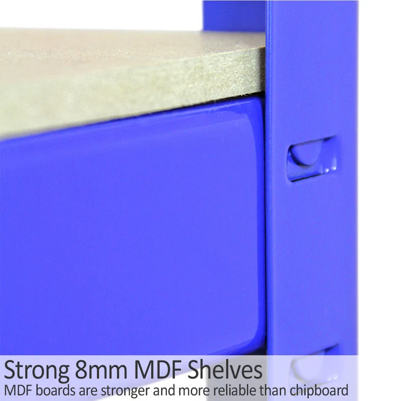 Monster Racking - Lot de 3 Rayonnages T-Rax en Acier Bleu 90cm x 45cm x 180cm & Connecteurs de Baies