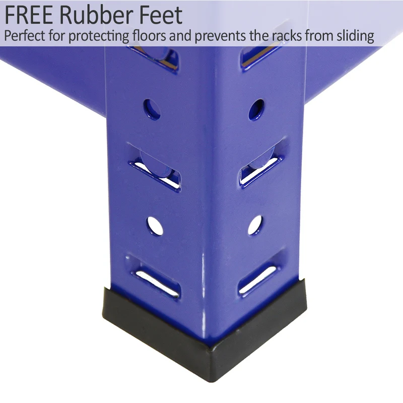 Monster Racking - Lot de 3 Rayonnages T-Rax en Acier Bleu 90cm x 45cm x 180cm & Connecteurs de Baies