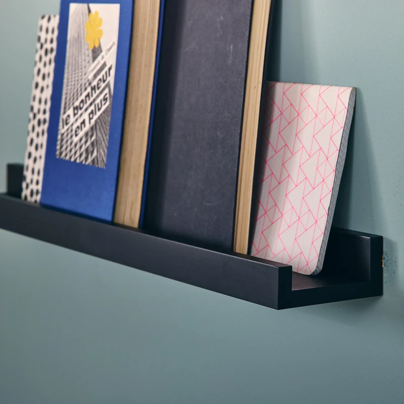 Shelf U Shape L60xW10xH3CM Black