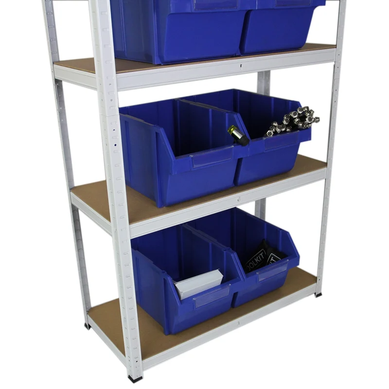 Monster Racking - Lot de 2 Rayonnages E-Rax en Acier Blanc 90cm x 40cm x 180cm