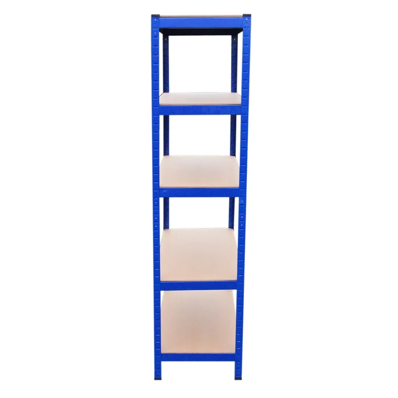 Monster Racking - 5 Rayonnages T-Rax de 75cm, 2 Rayonnages T-Rax de 90cm en Acier Bleu & 1 Établi Q-Rax en Acier Bleu 120cm