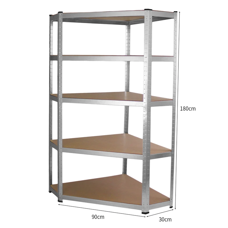 Monster Racking - Rayonnage d’Angle Galwix en Acier Galvanisé 90 cm x 30 cm x 180 cm