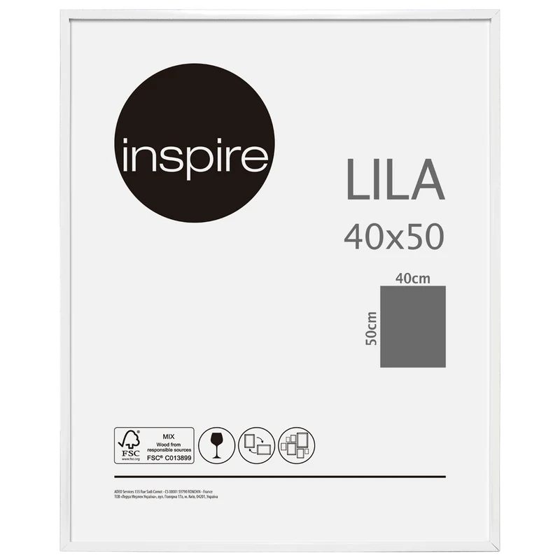 LILA FRAME 40X50 CM PVC WHITE