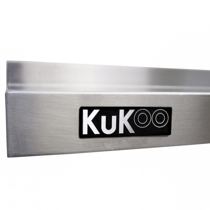 KuKoo 2 Étagères Murales en Inox - 140 cm x 30 cm