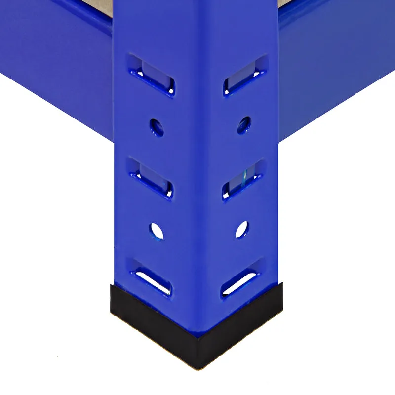 Monster Racking - Lot de 4 Rayonnages T-Rax en Acier Bleu 90cm x 45cm x 180cm, Maillet & Connecteurs de Baies
