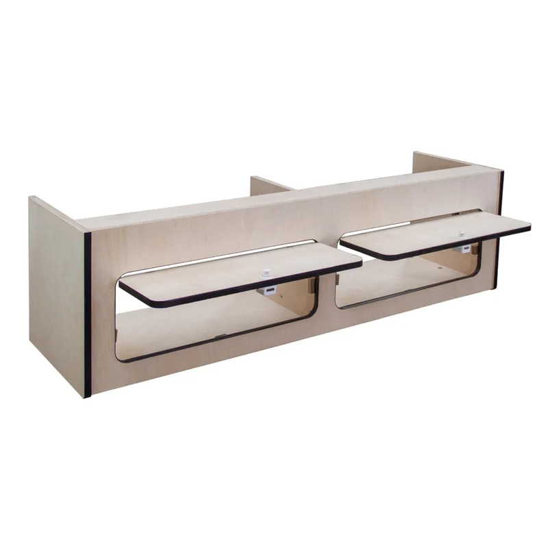 Armoire de Rangement pour Camping-Car avec Rebord Noir – 120 x 35 x 35 cm