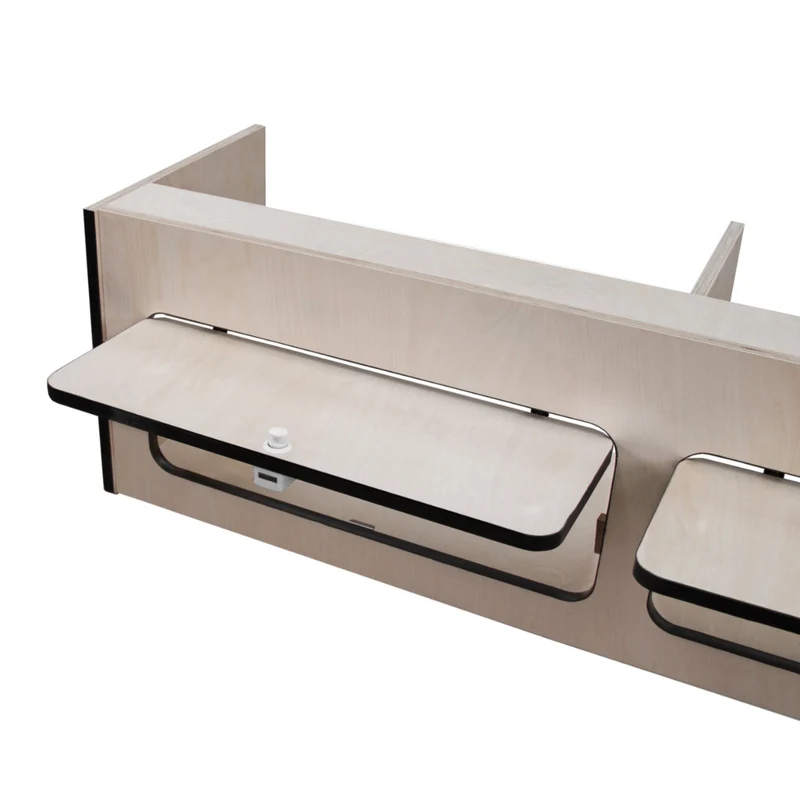 Armoire de Rangement pour Camping-Car avec Rebord Noir – 120 x 35 x 35 cm