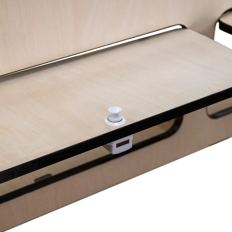 Armoire de Rangement pour Camping-Car avec Rebord Noir – 120 x 35 x 35 cm