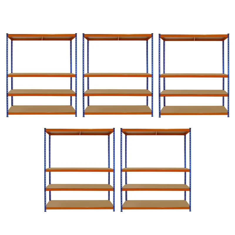 Monster Racking - Lot de 5 Rayonnages S-Rax en Acier 150 x 180 x 50 cm