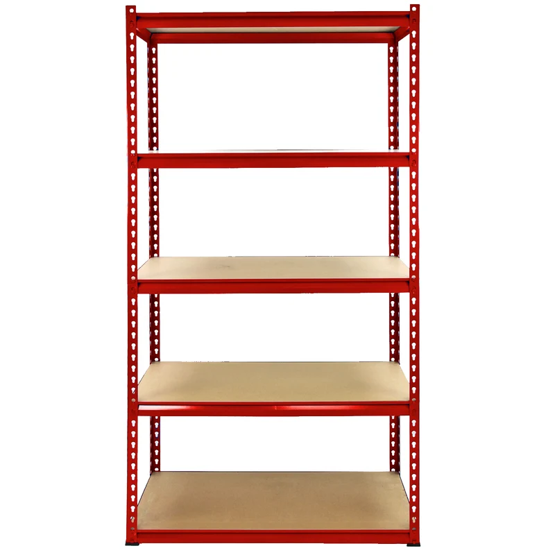 Monster Racking - Lot de 1 Rayonnage d'Angle Z-Rax en Acier Rouge & 4 Rayonnages Z-Rax 90cm x 45cm x 183cm