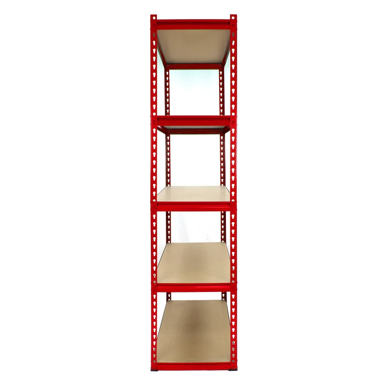 Monster Racking - Lot de 1 Rayonnage d'Angle Z-Rax en Acier Rouge & 4 Rayonnages Z-Rax 90cm x 45cm x 183cm