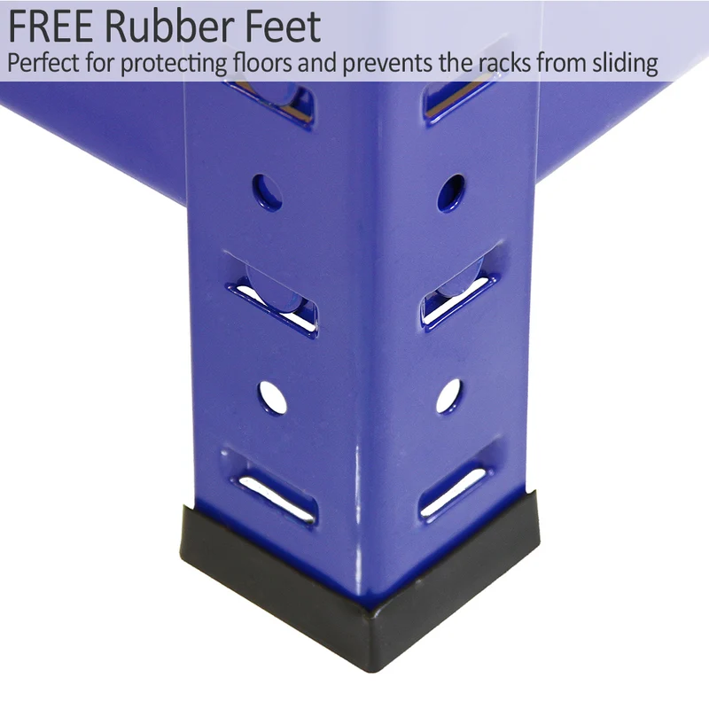 Monster Racking - Lot de 1 Rayonnage d'Angle T-Rax & 4 Rayonnages T-Rax en Acier Bleu