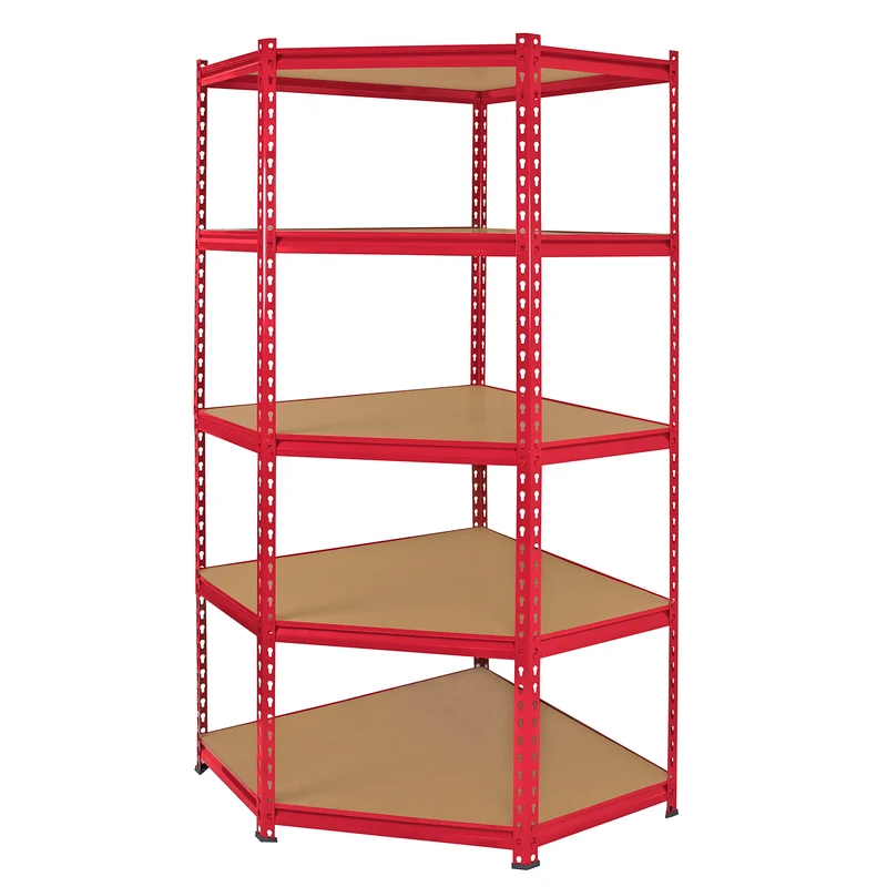 Monster Racking - Lot de 1 Rayonnage d'Angle Z-Rax en Acier Rouge & 2 Rayonnages Z-Rax 90cm x 45cm x 183cm