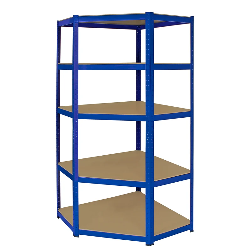 Monster Racking - 1 Rayonnage d'Angle T-Rax en Acier Bleu 90cm x 45cm x 180cm