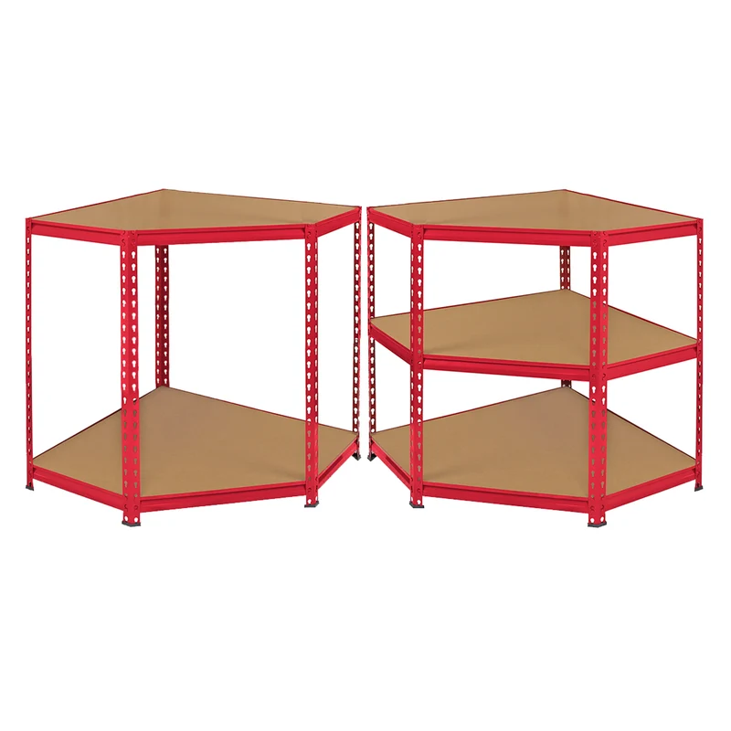 Monster Racking - 1 Rayonnage d'Angle Z-Rax en Acier Rouge 90cm x 45cm x 183cm