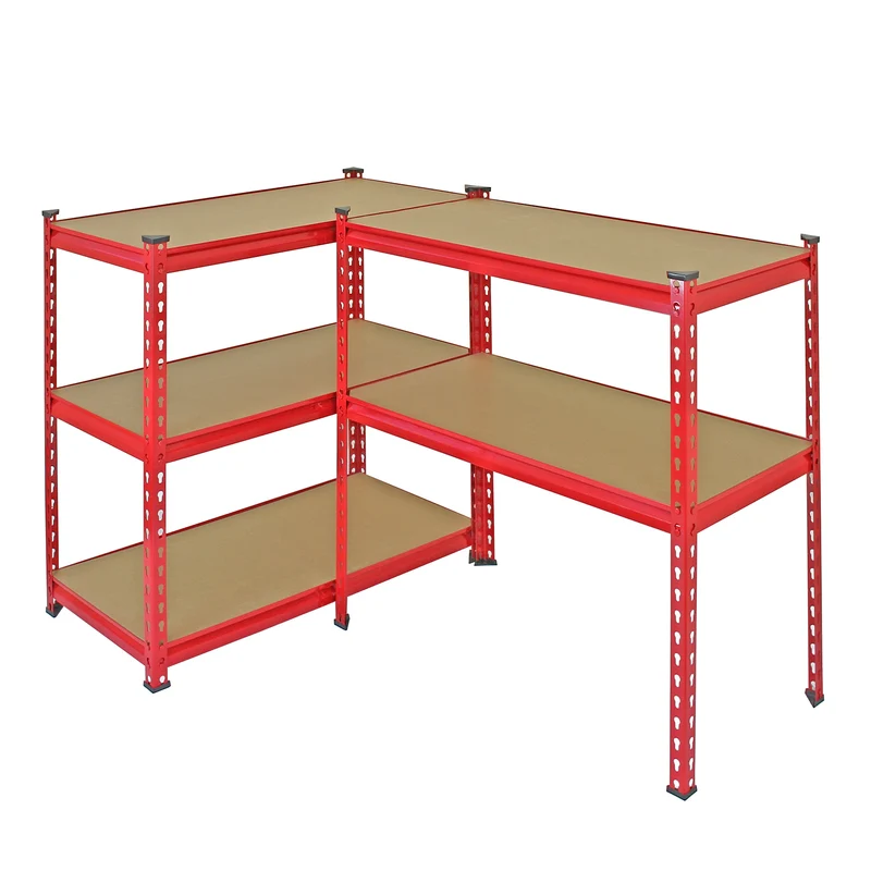 Monster Racking - 5 Rayonnages Z-Rax en Acier Rouge 90cm x 45cm x 183cm