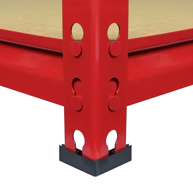 Monster Racking - 5 Rayonnages Z-Rax en Acier Rouge 90cm x 45cm x 183cm