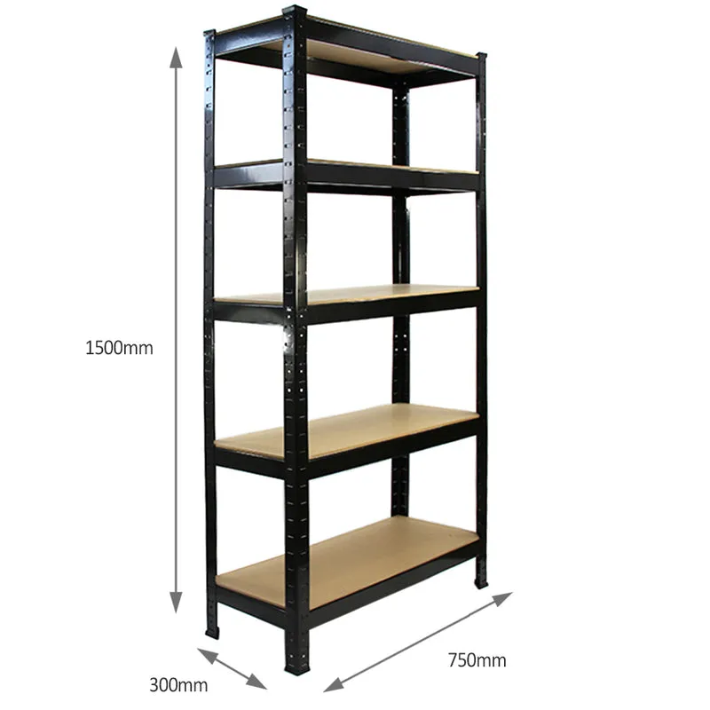 Monster Racking - 2 Rayonnages T-Rax en Acier Noir 75cm x 150cm x 30cm