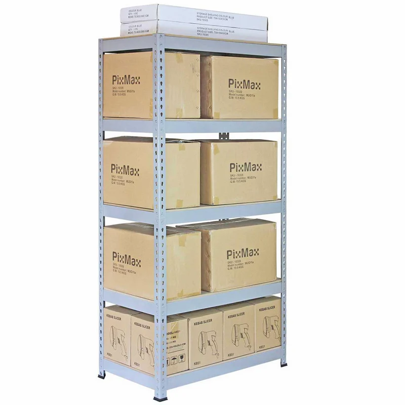 Monster Racking - 10 Rayonnages Q-Rax en Acier Gris 90cm x 50cm x 180cm