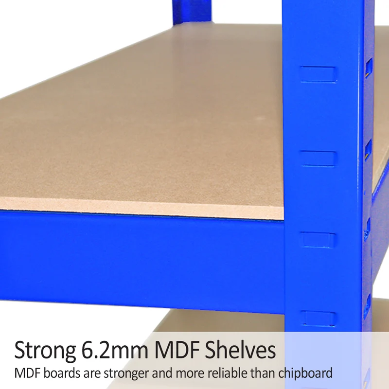 Monster Racking - 8 Rayonnages T-Rax en Acier Bleu 75cm x 30cm x 150 cm