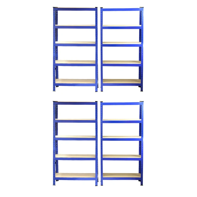 Monster Racking - 4 Rayonnages T-Rax en Acier Bleu 75cm x 30cm x 150cm