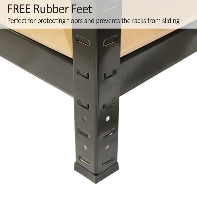 Monster Racking - 8 Rayonnages T-Rax en Acier Noir 75cm x 30cm x 150cm