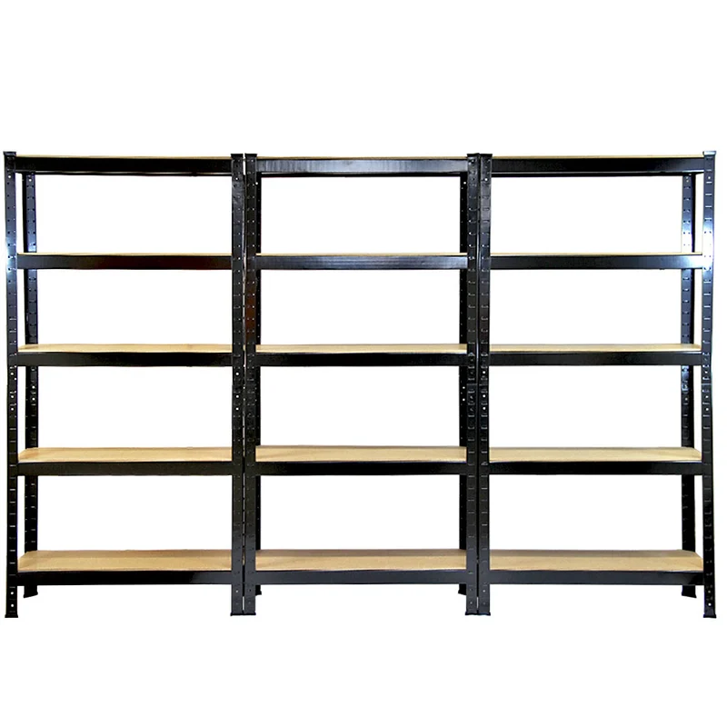 Monster Racking - 6 Rayonnages T-Rax en Acier Noir 75cm x 30cm x 150cm