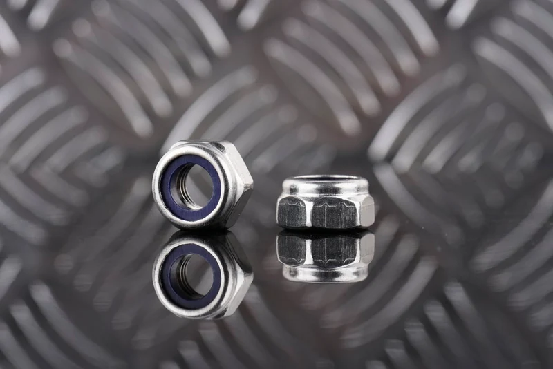 4 SELF-LOCKING NUTS STAINLESS STEEL A4 DIAM 10