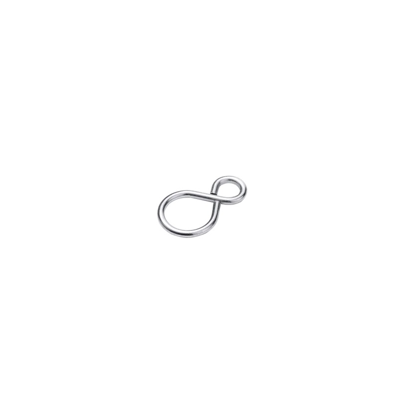 S-HOOK CLOSED CHROMIUM-PLATED STEEL STANDERS D2MM 26X15.5MM, 2 PIECES