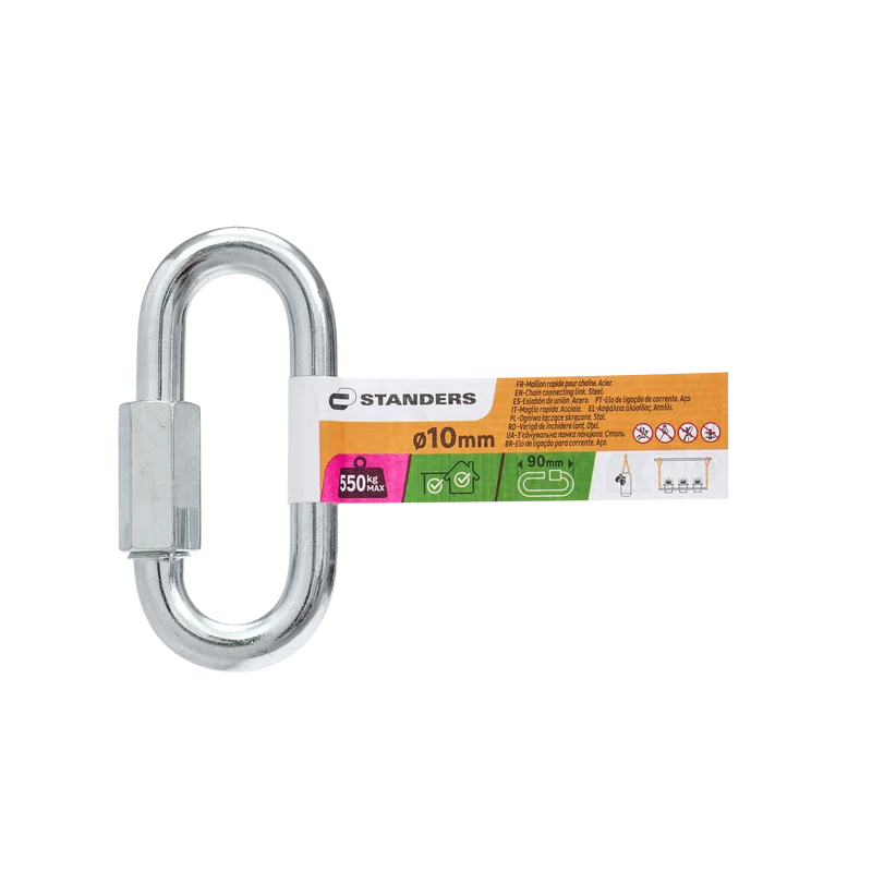Galvanised steel chain link 10x90mm