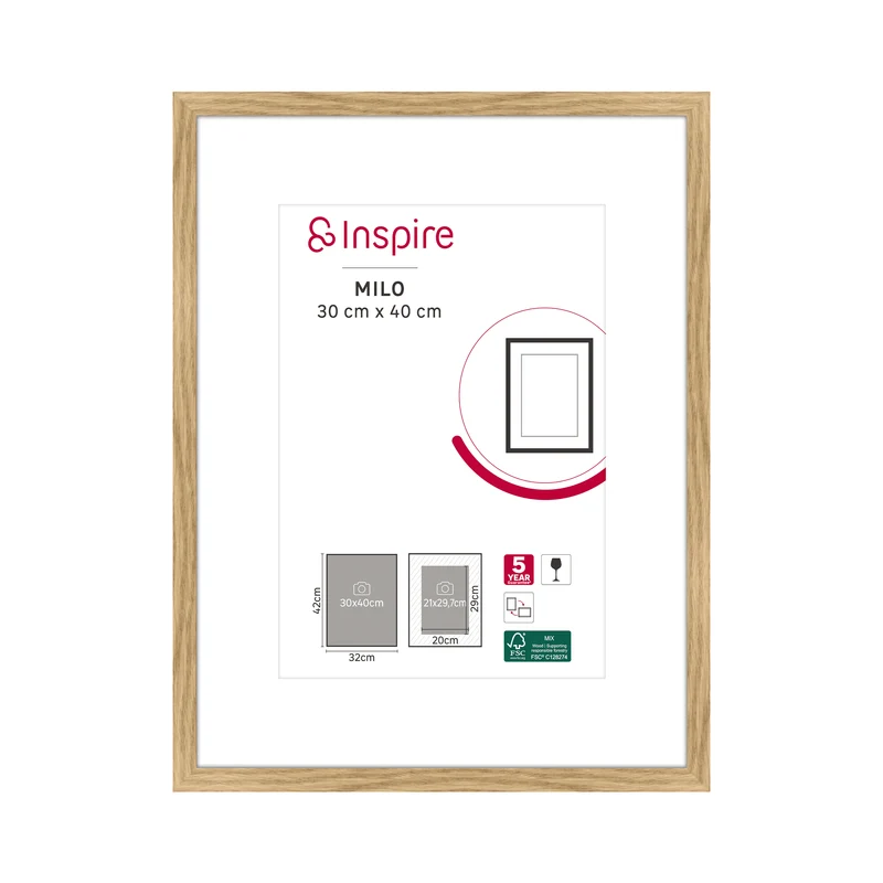 MILO FRAME 30X40 CM BEECH WOOD