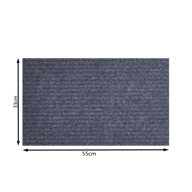 DOORMAT JEAN GRAY 33X55 CM POLYESTER