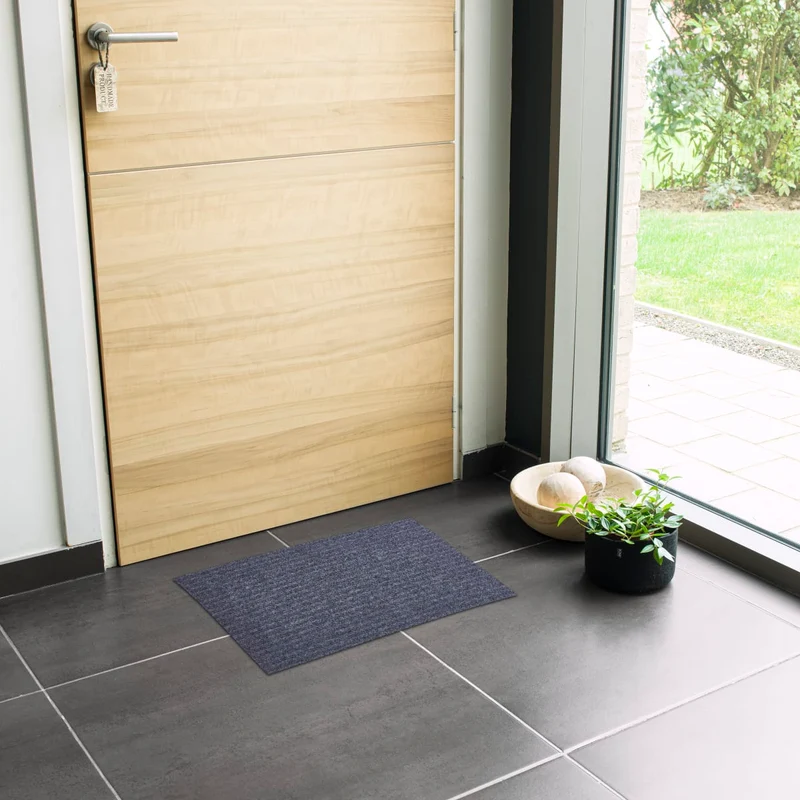 DOORMAT JEAN GRAY 33X55 CM POLYESTER