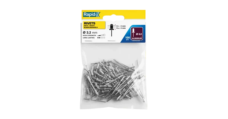 3.2 X 8MM ALUMINUM RIVETS IN BAG OF